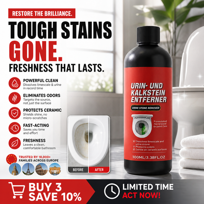 🚀 JUST LAUNCHED! 50% OFF 💎 Heavy-Duty Toilet Cleaner 🧪 Melts Away Years of Urine Scale & Limescale ✨ No More Scrubbing