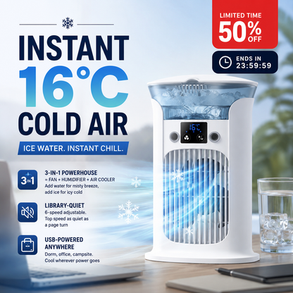🔥Limited Time Promotion 50% OFF🔥3-in-1 Desktop Air Cooler Fan